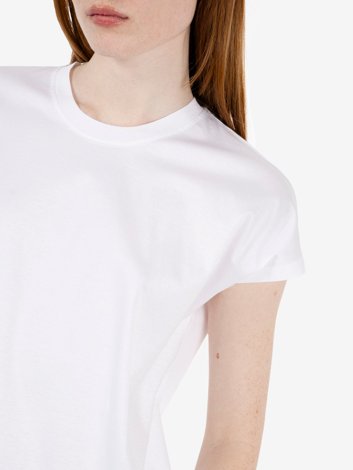 White cotton jersey T-shirt
