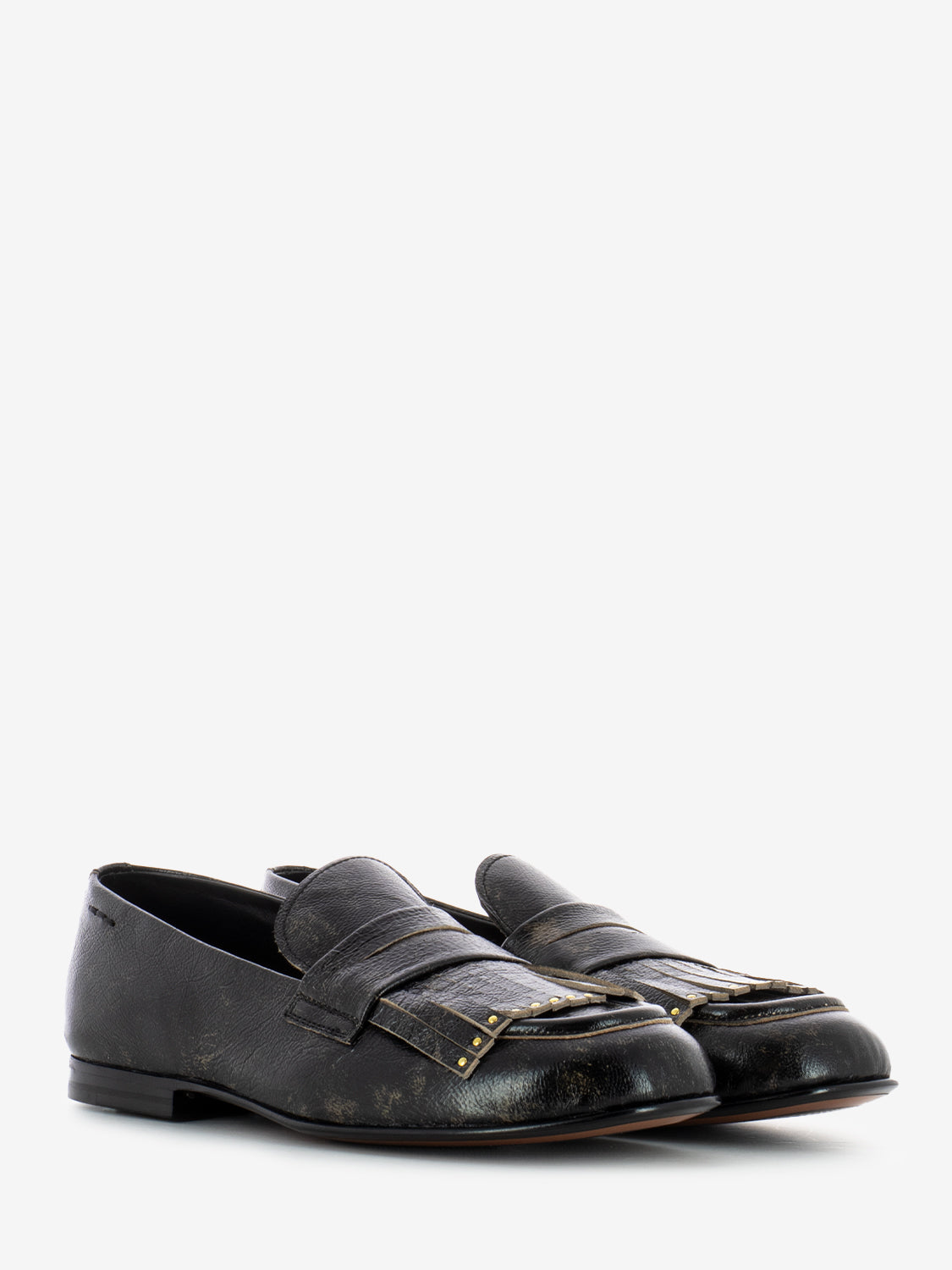 Mocassini con frangia nero used