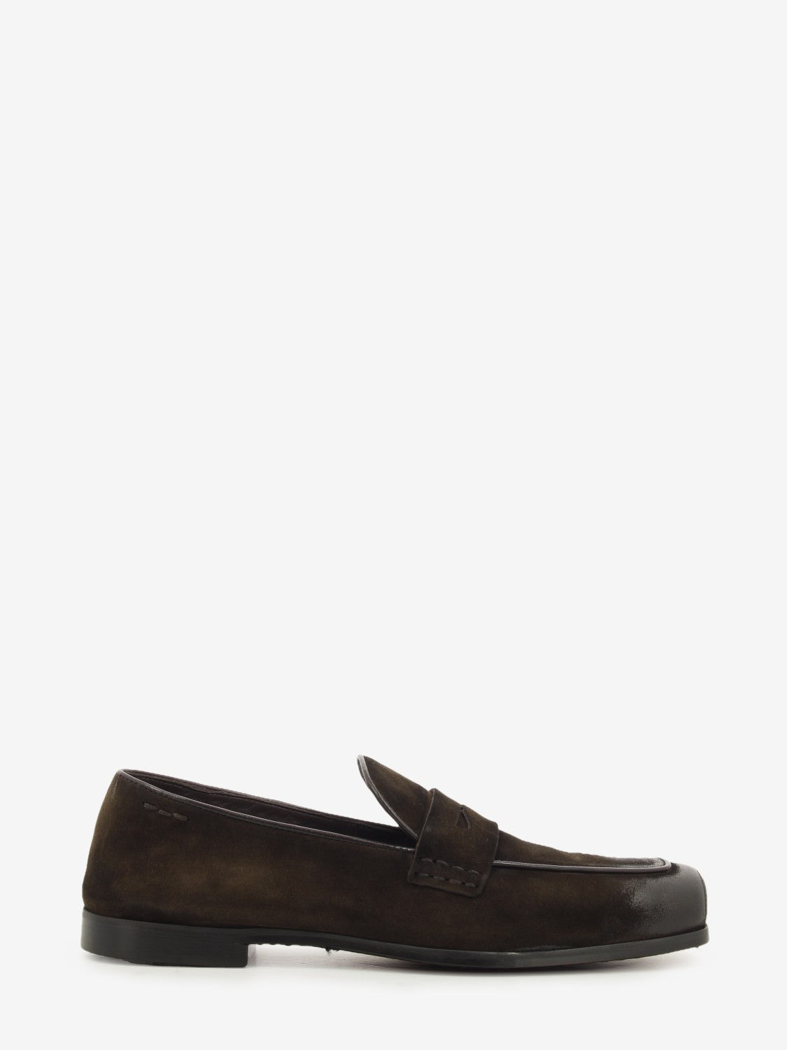Mocassini in nappa telato marrone