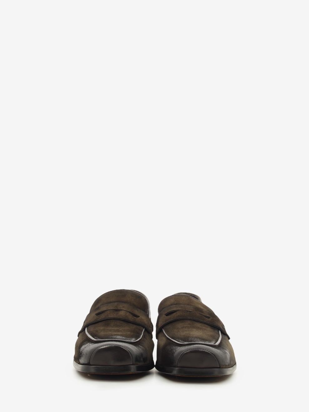 Mocassini in nappa telato marrone