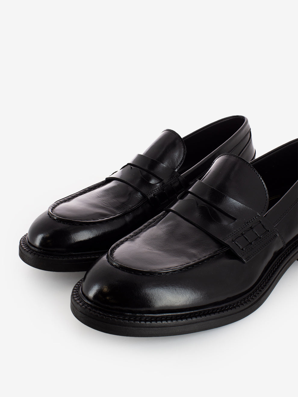 Mocassini in pelle abrasivata nero