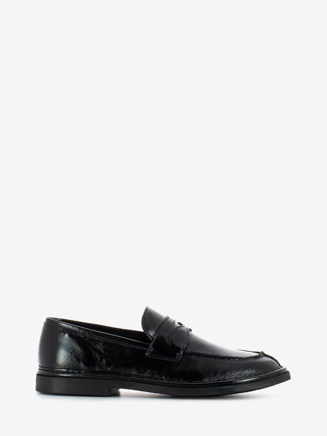 Mocassini vernice in pelle nero