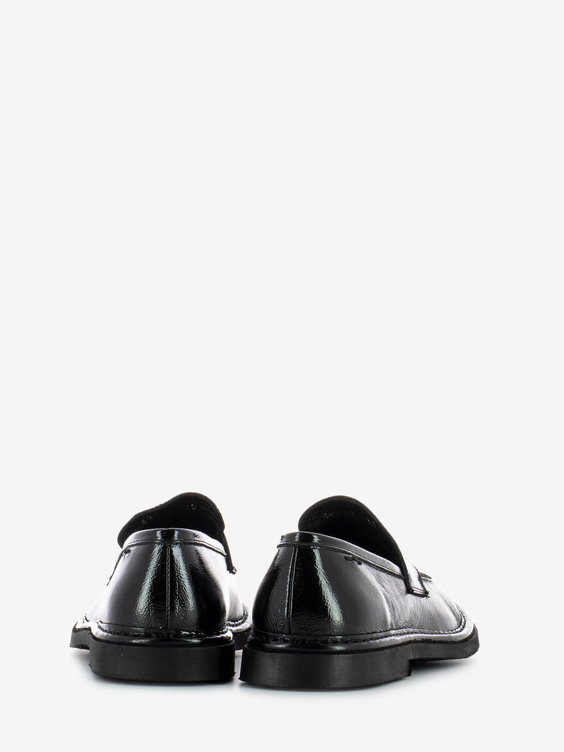 Mocassini vernice in pelle nero