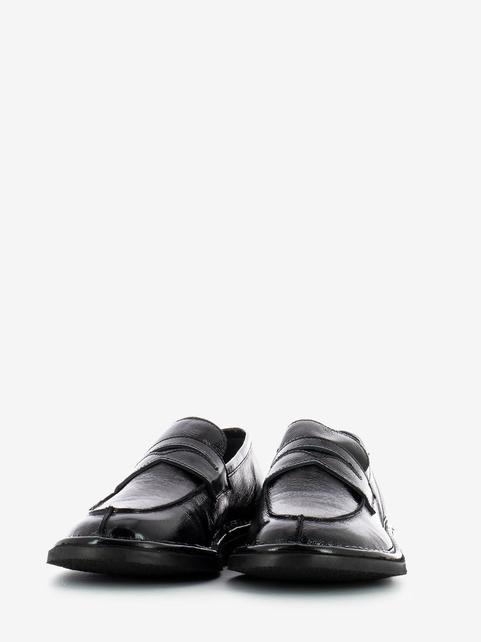 Mocassini vernice in pelle nero