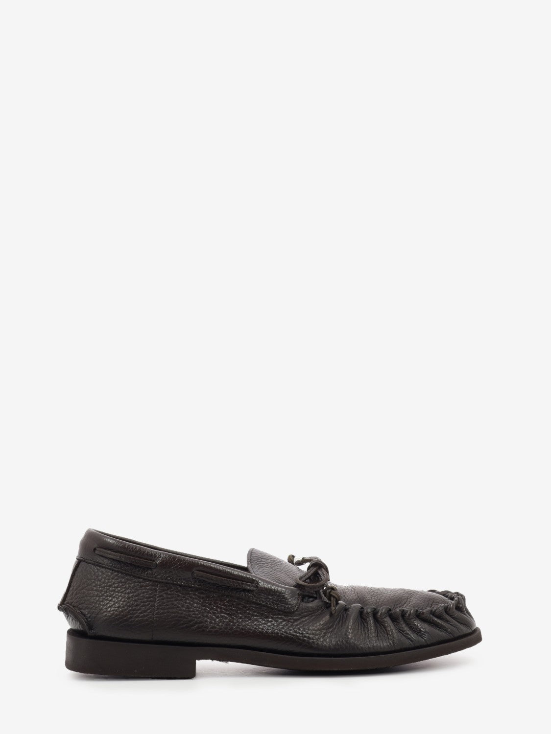 Chocolate suede boat shoe