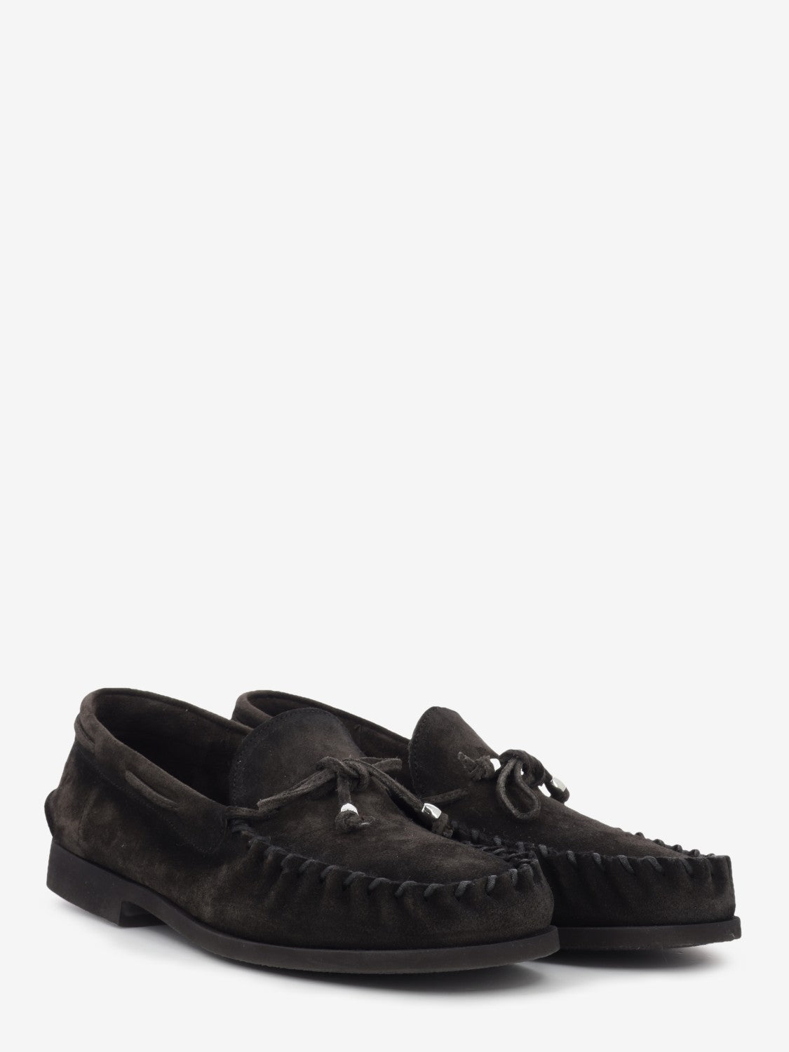 Mocassino da barca in suede marrone