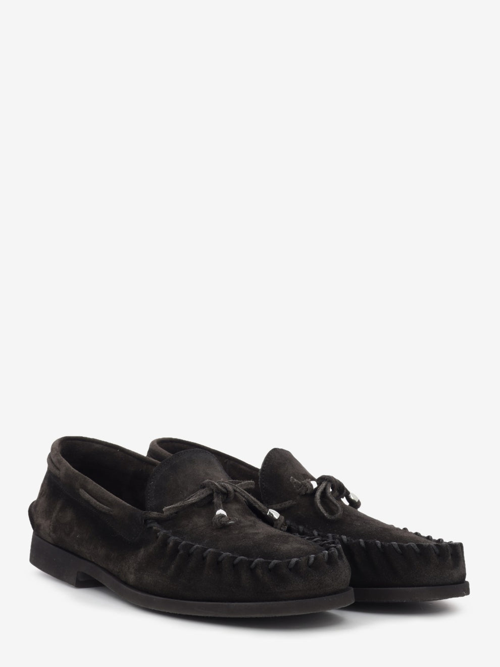 Mocassino da barca in suede marrone