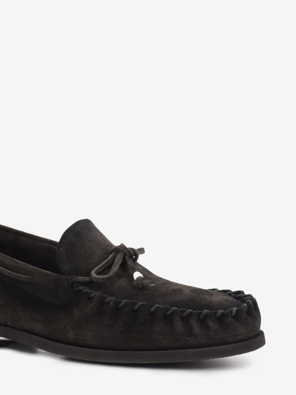 Mocassino da barca in suede marrone