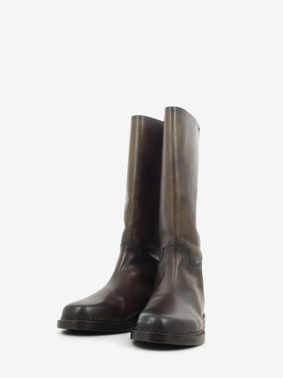 Tobacco leather casual boot