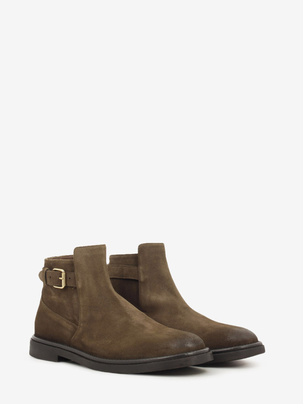 Dark brown casual ankle boot