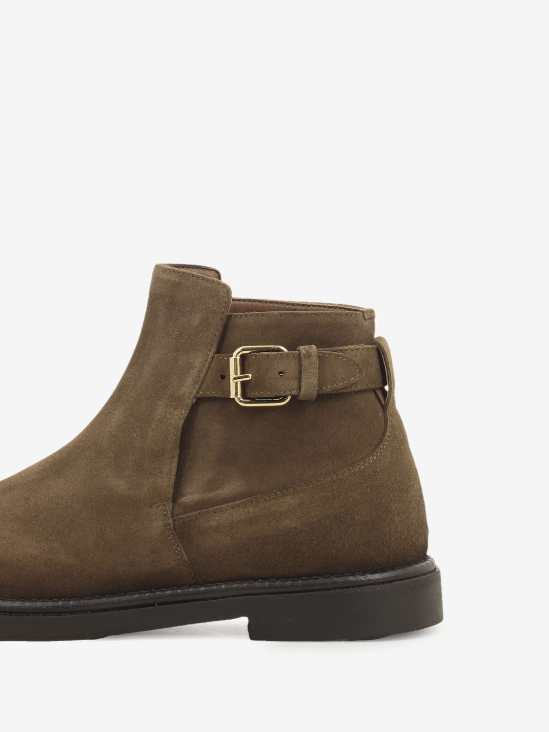 Dark brown casual ankle boot