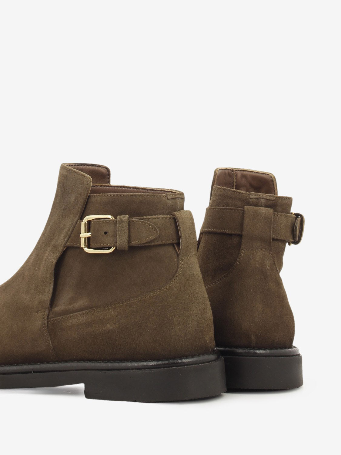 Dark brown casual ankle boot