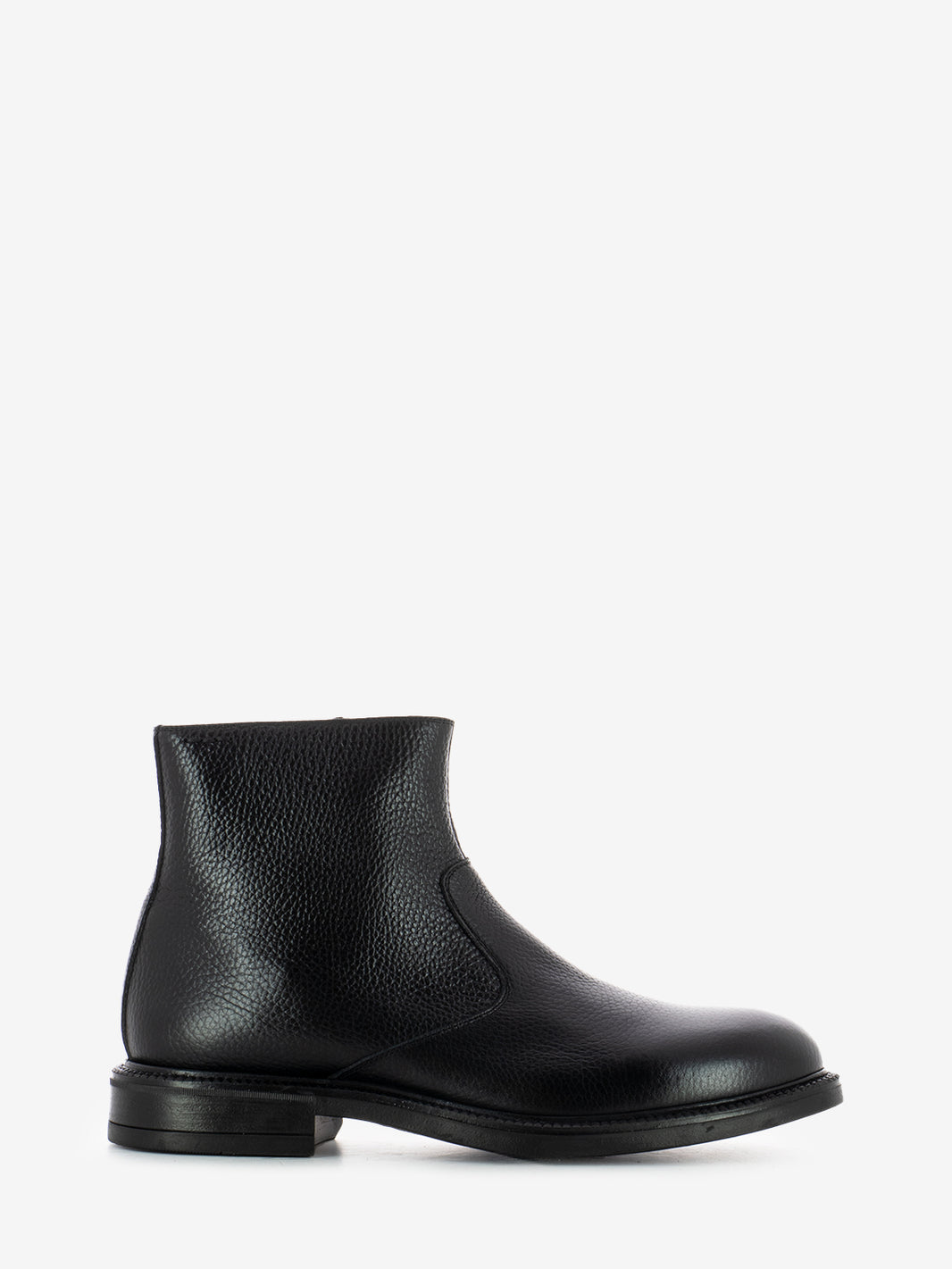 Tronchetti in pelle martellata nero