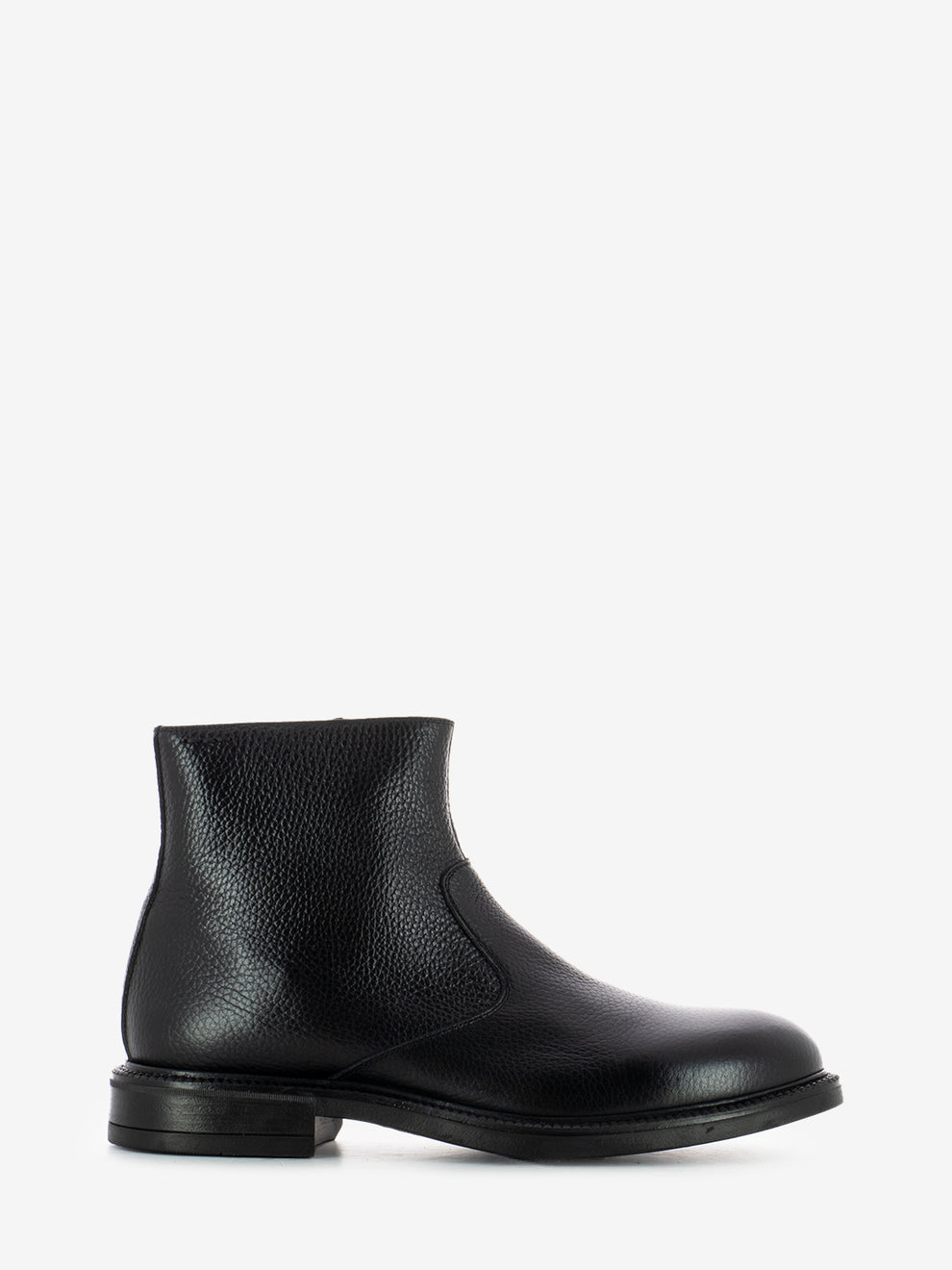 Tronchetti in pelle martellata nero