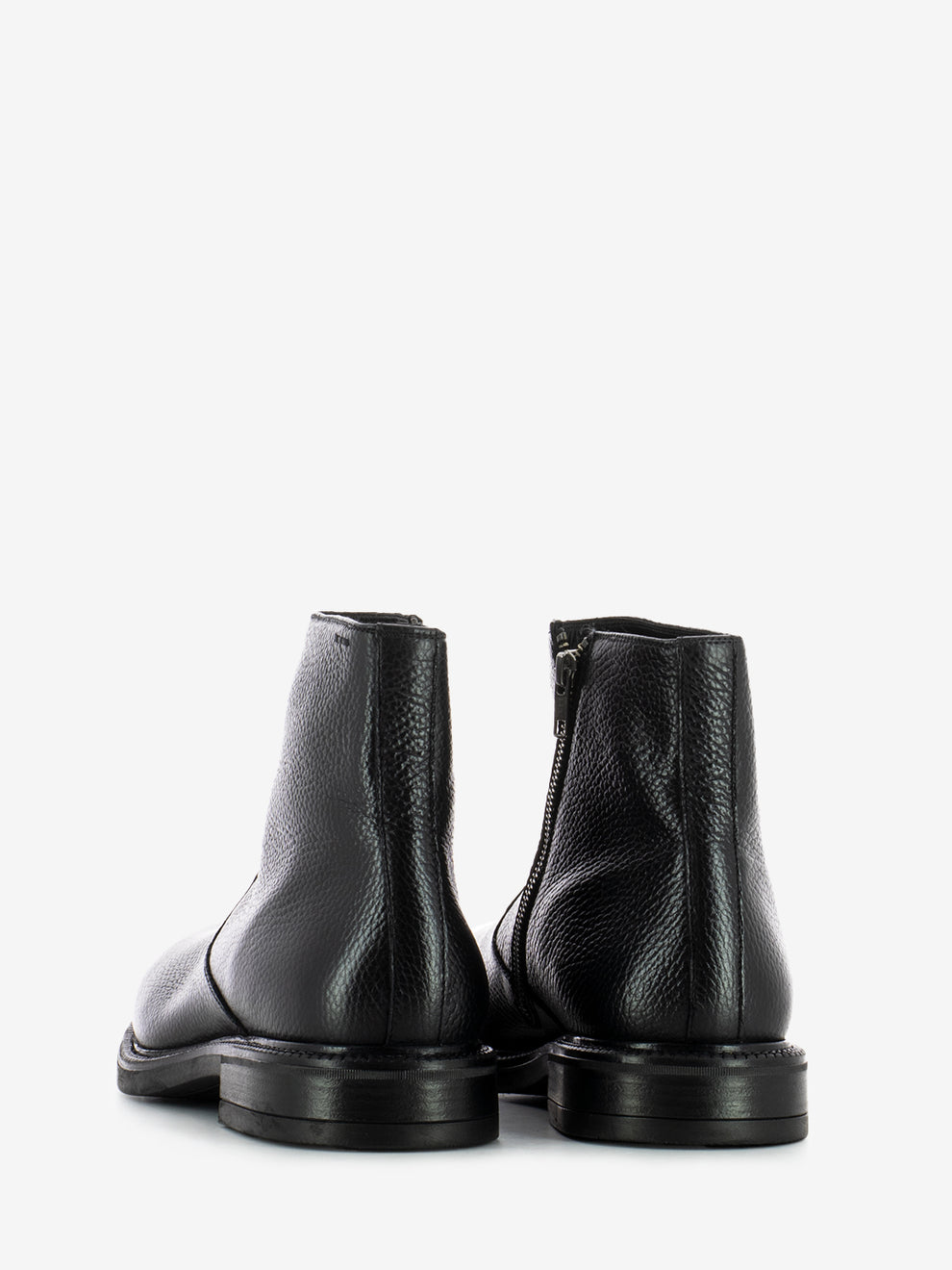 Tronchetti in pelle martellata nero