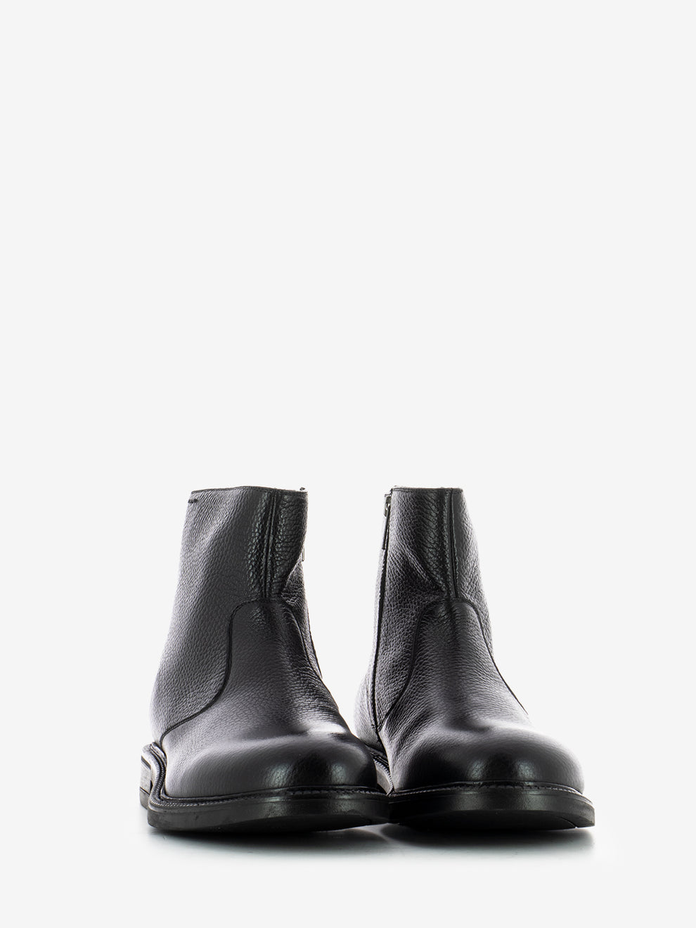 Tronchetti in pelle martellata nero