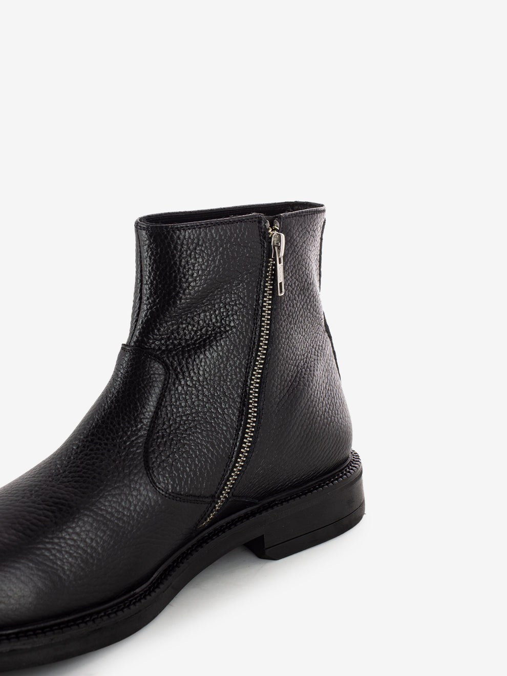 Tronchetti in pelle martellata nero