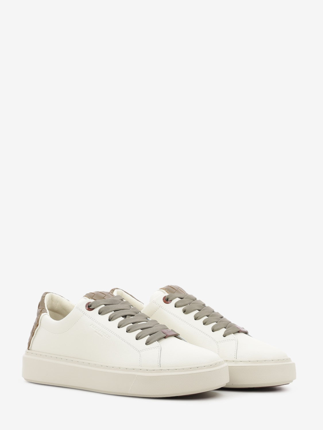 Sneaker London total white / brown