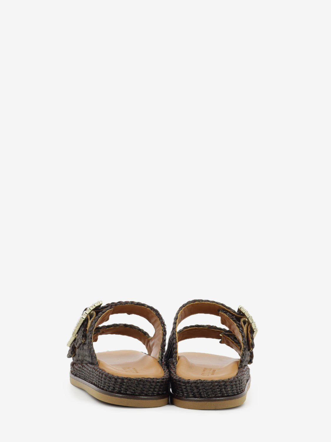 Greta slipper with brown rhinestones