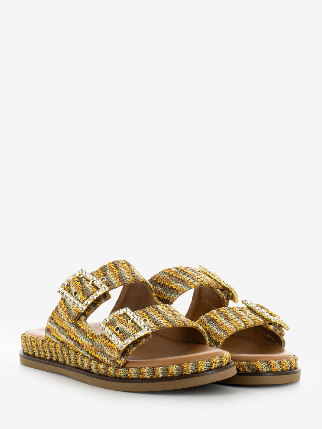 Ciabatta Greta in raffia fall / multicolor