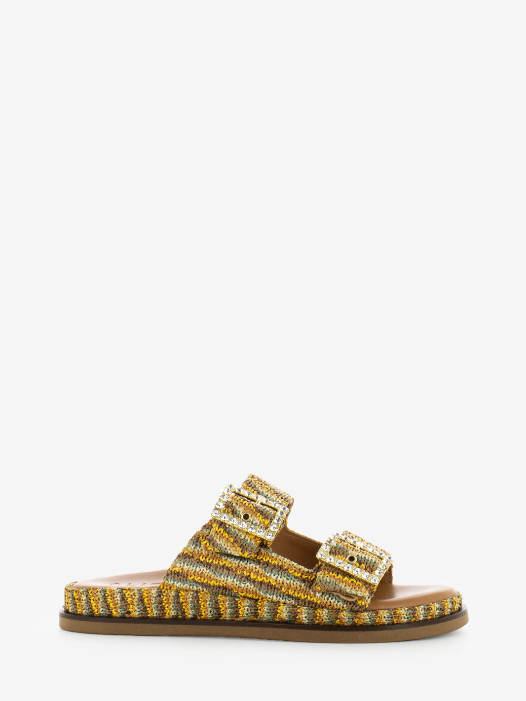Ciabatta Greta in raffia fall / multicolor