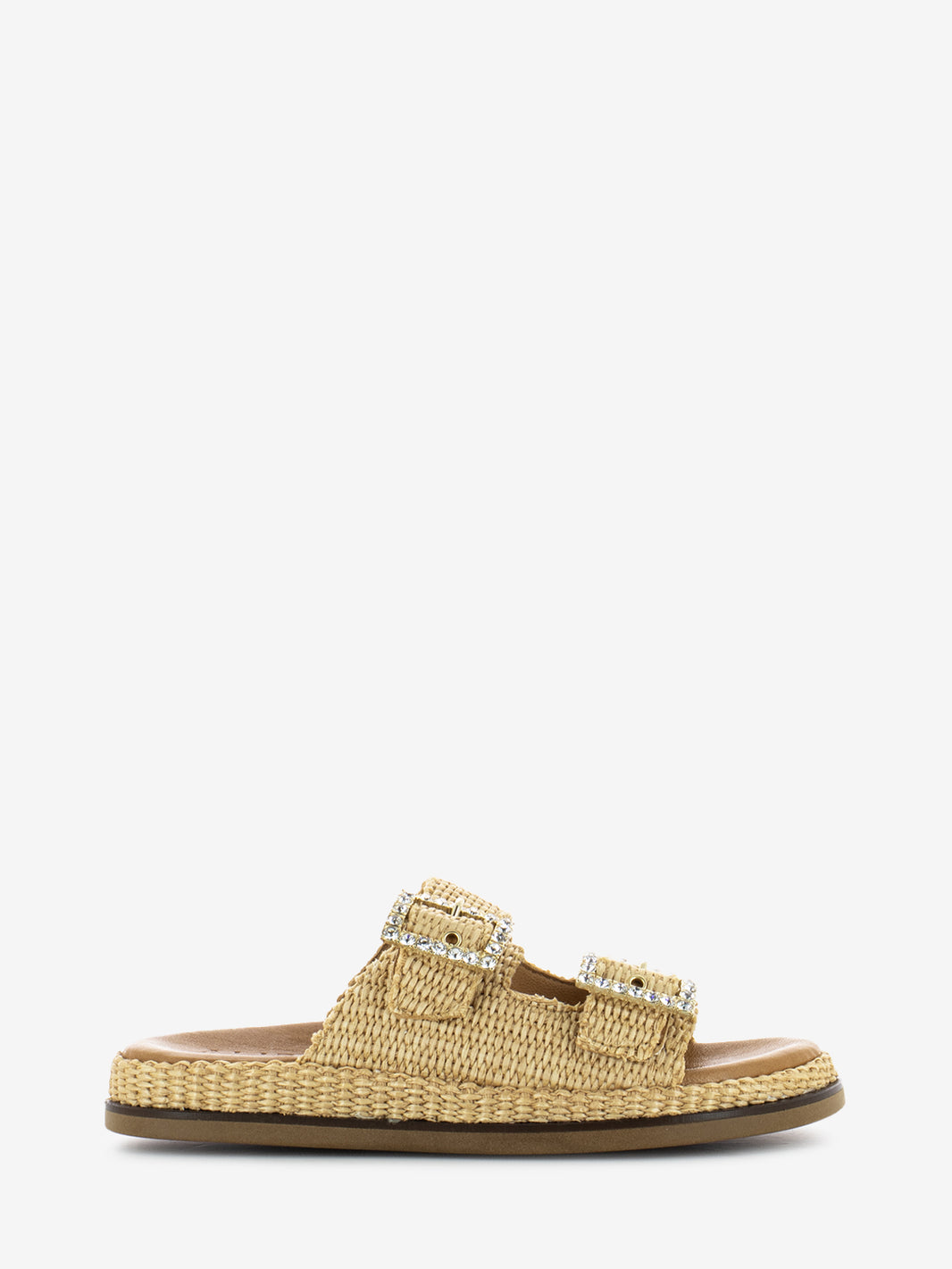 Ciabatte Greta in raffia beige