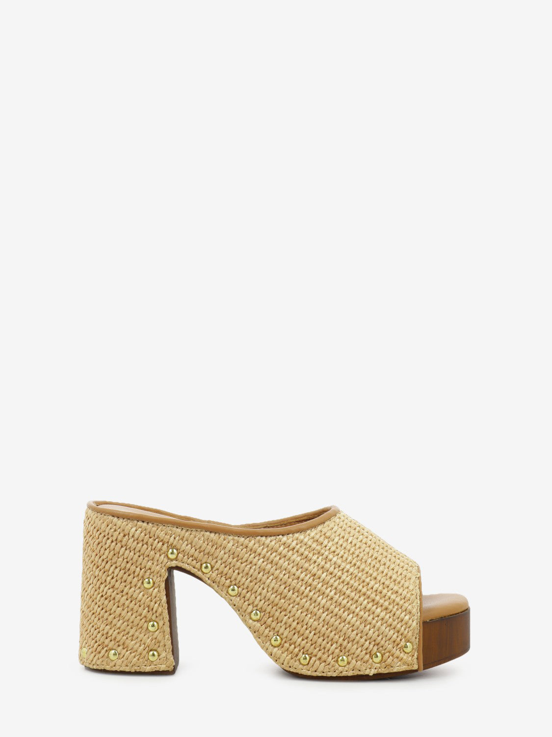 Amelia beige raffia clog