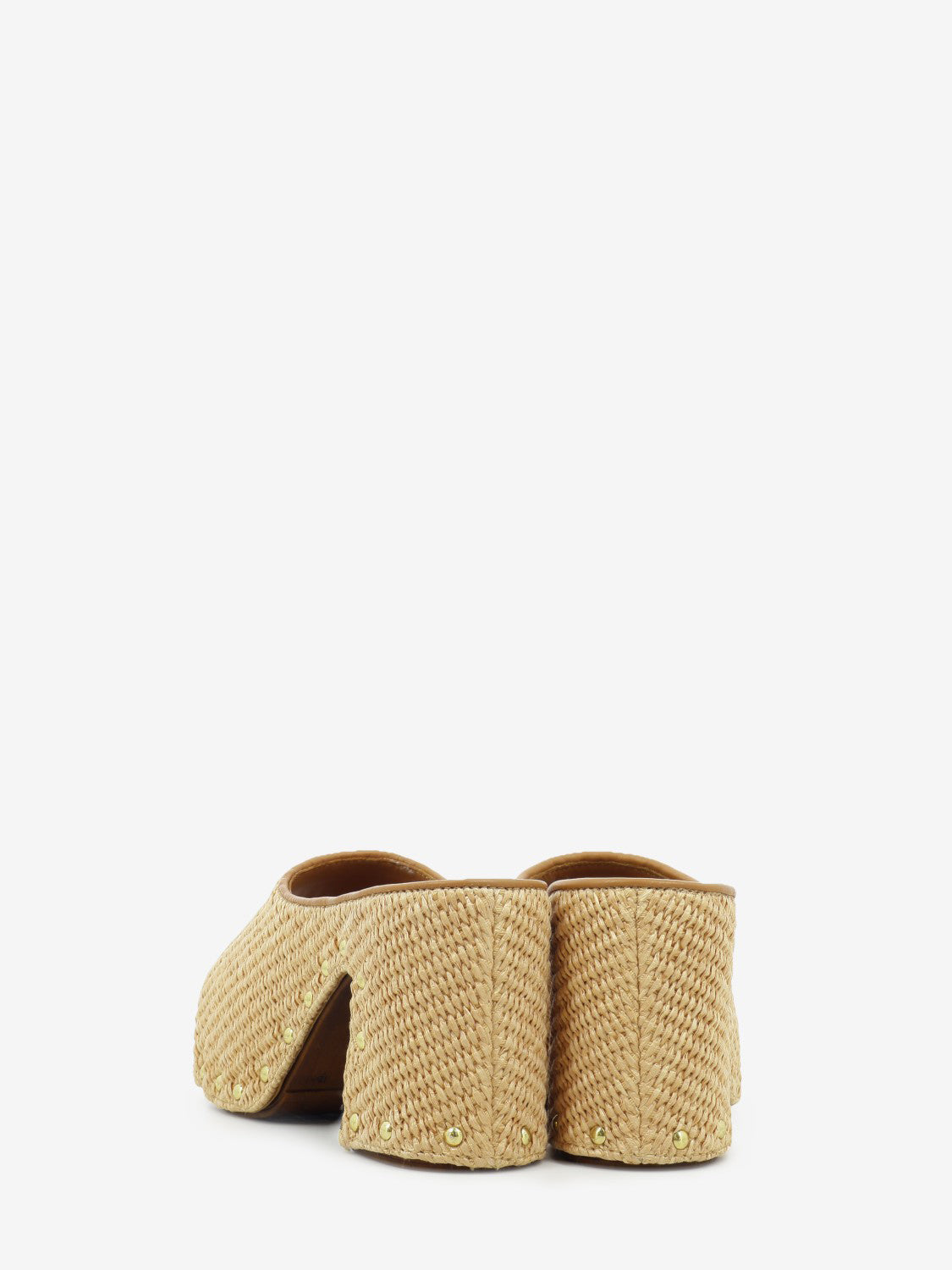 Amelia beige raffia clog