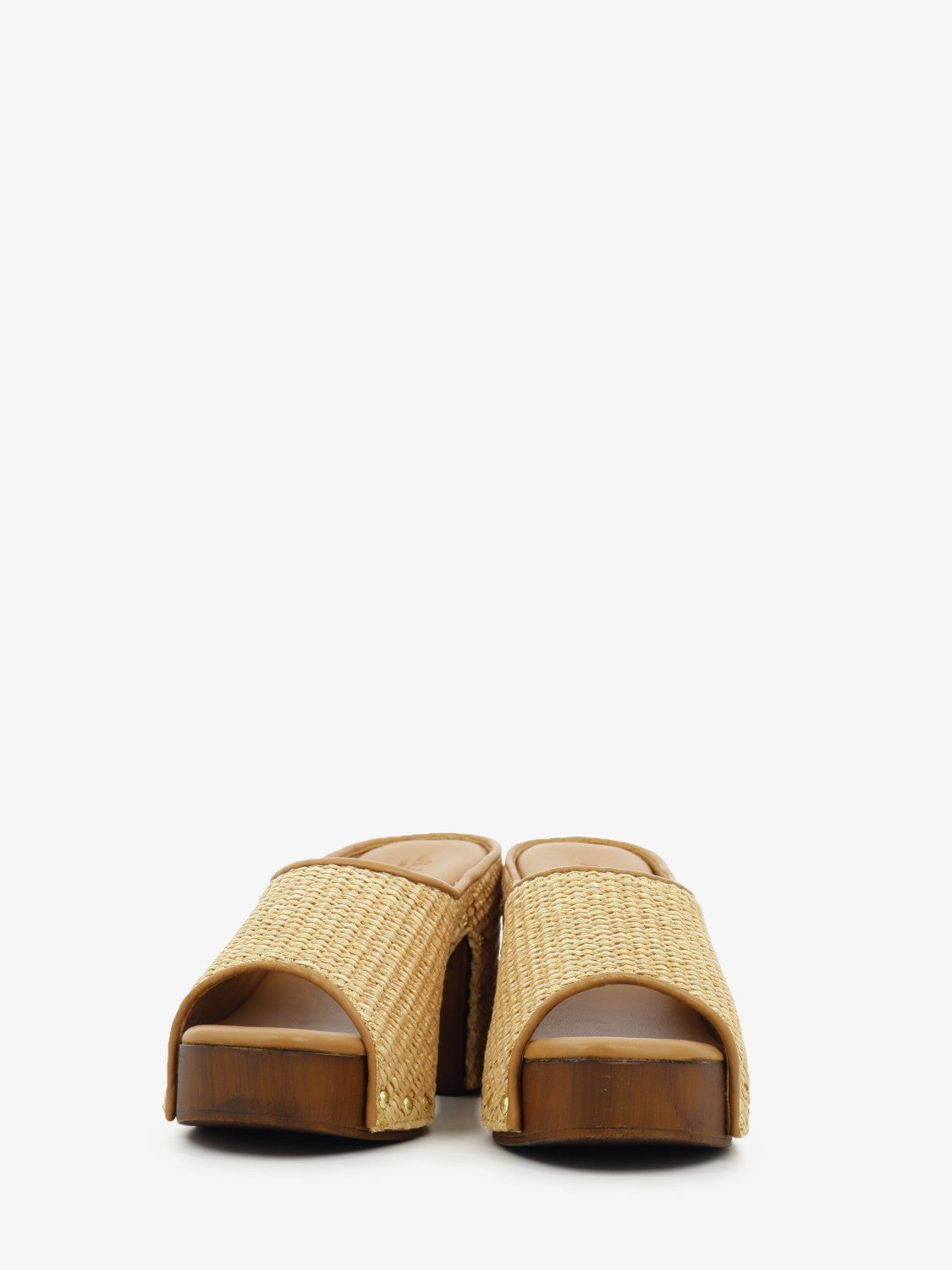 Amelia beige raffia clog
