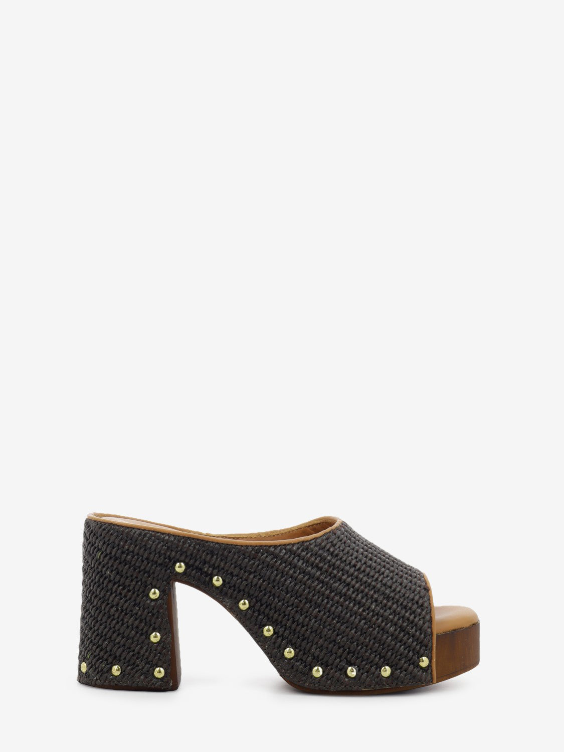 Amelia brown raffia clog