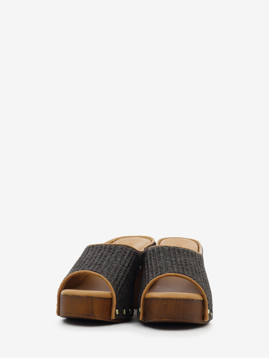 Amelia brown raffia clog