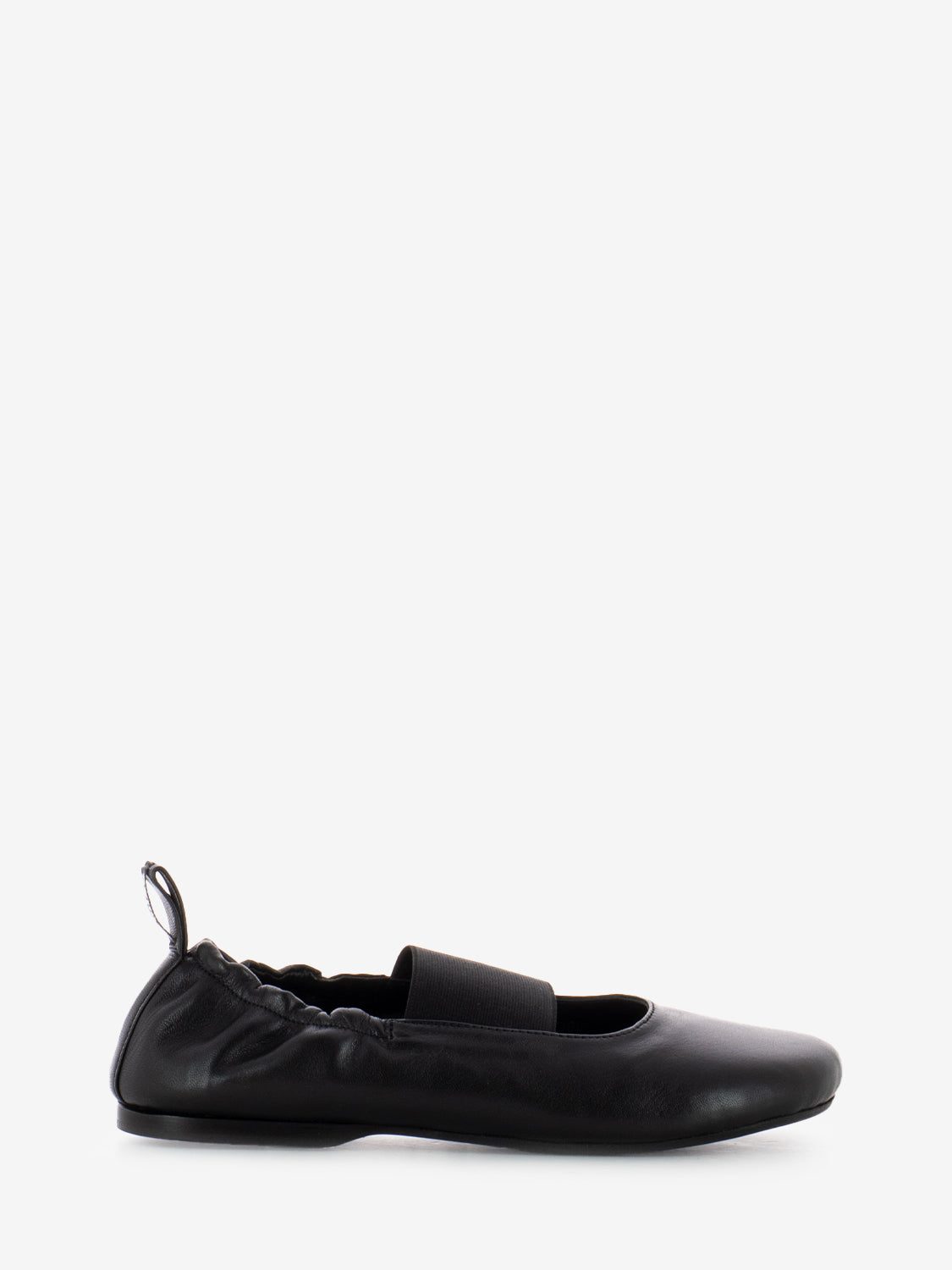 Sutton black leather ballerinas