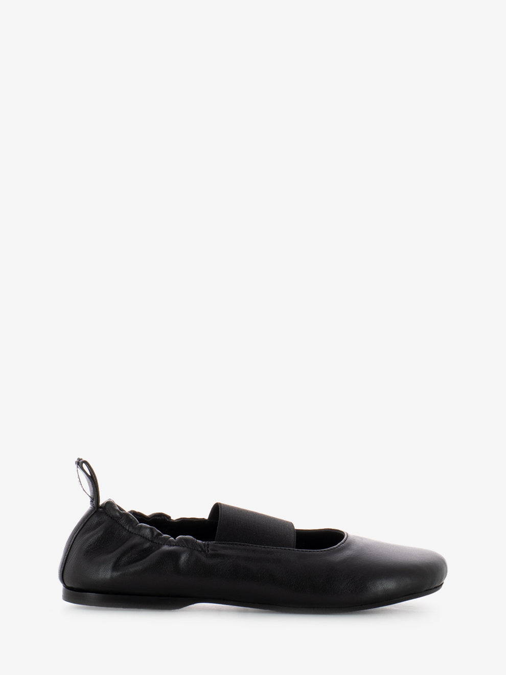 Sutton black leather ballerinas