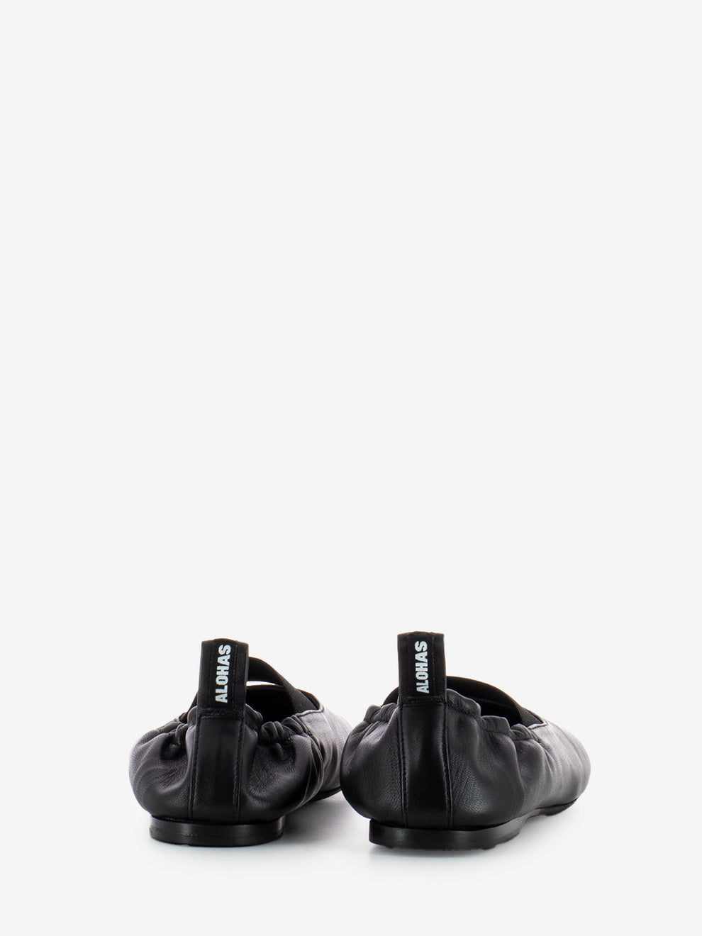 Sutton black leather ballerinas