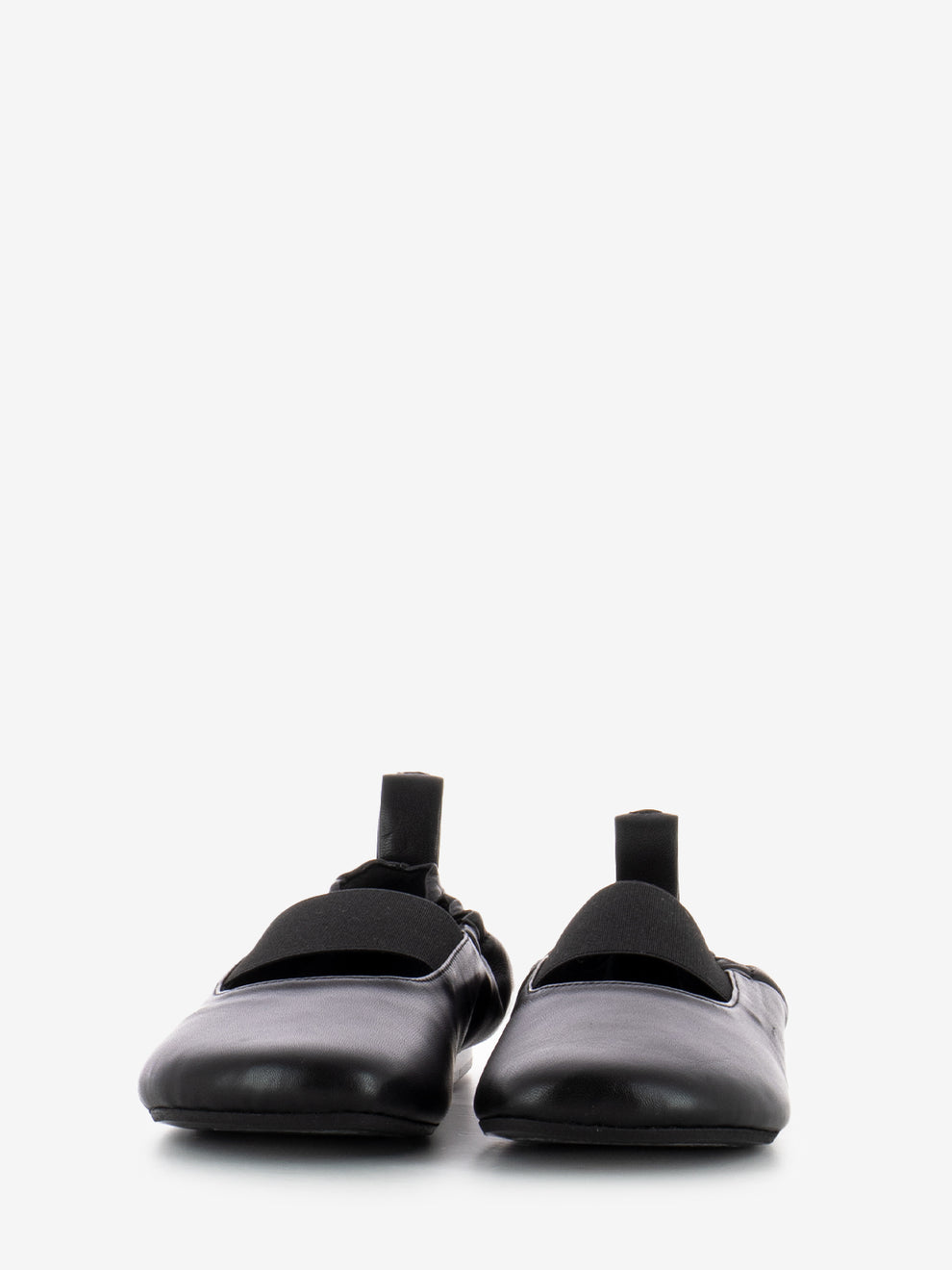 Sutton black leather ballerinas