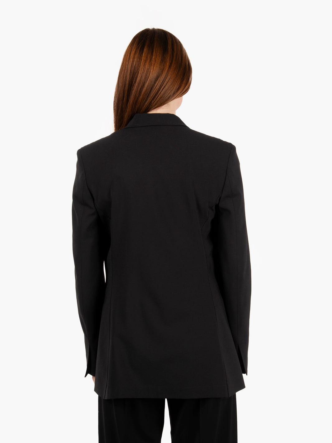 Blazer in lana monopetto nero