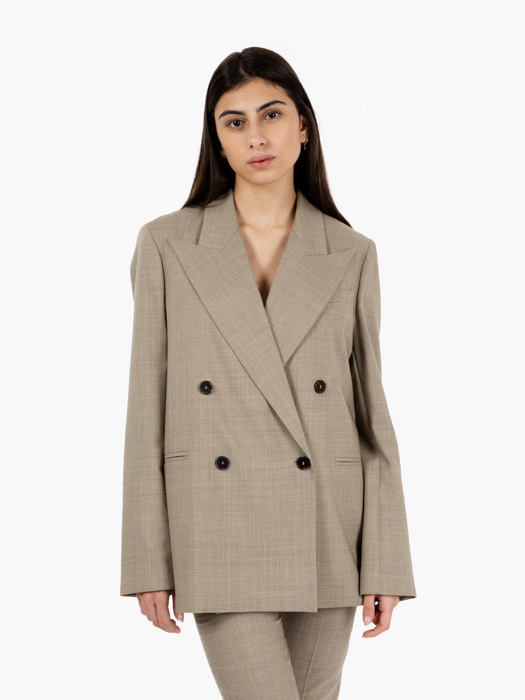 Blazer light raw wool costruit salvia