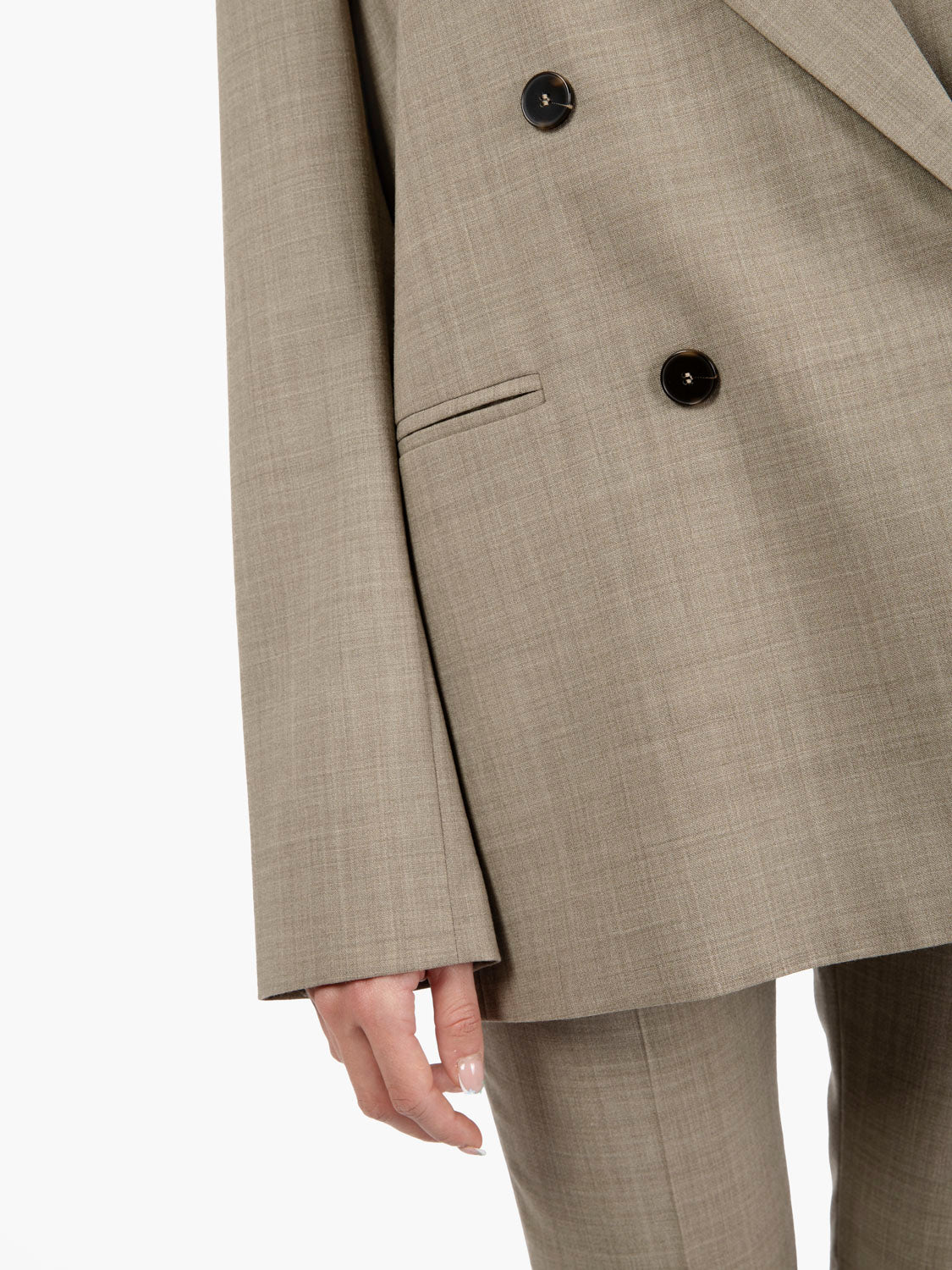 Blazer light raw wool costruit salvia
