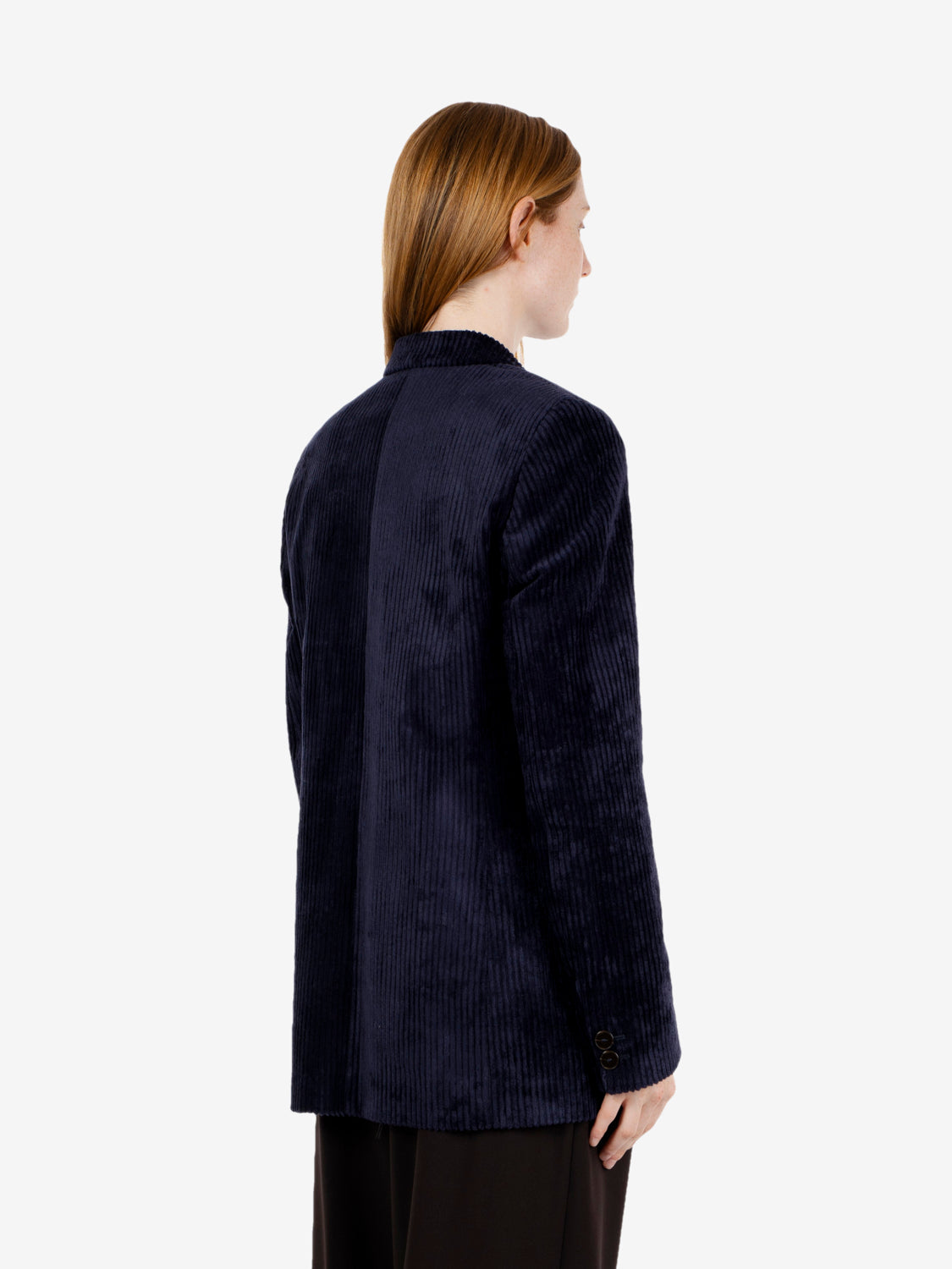 Blazer monopetto in velluto a coste notte