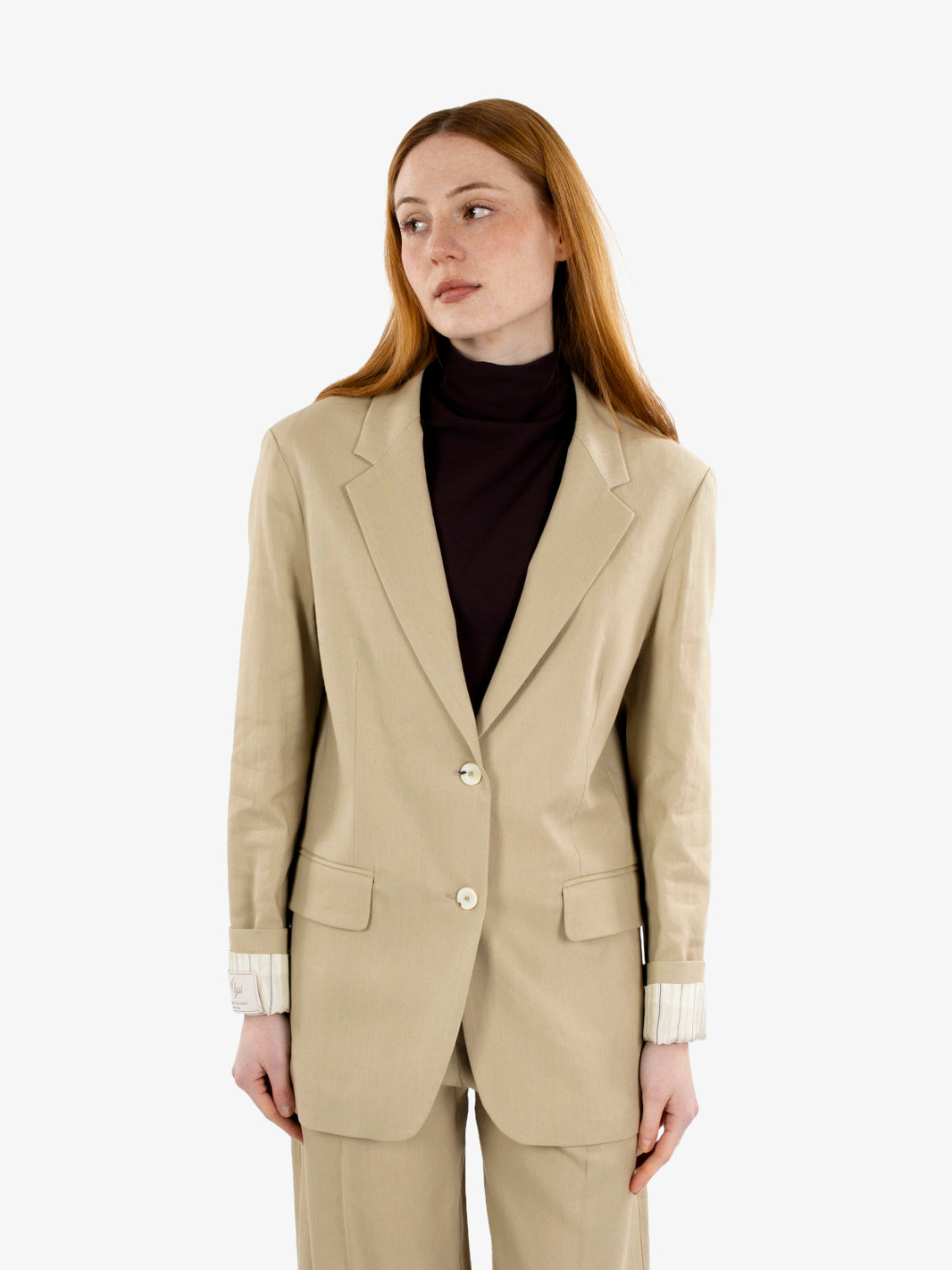 Blazer monopetto kaki