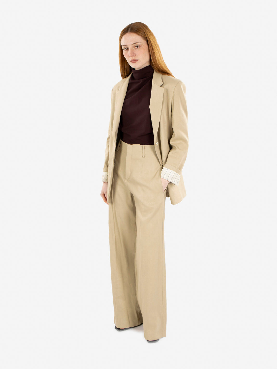 Blazer monopetto kaki