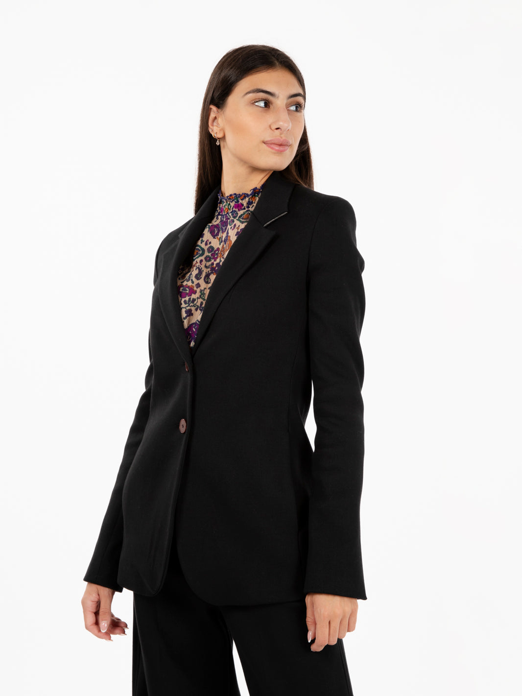 Black Single Breasted Super Stretch Blazer