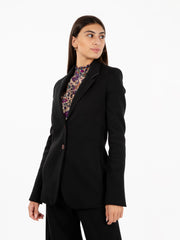 ALYSI - Blazer super stretch monopetto nero