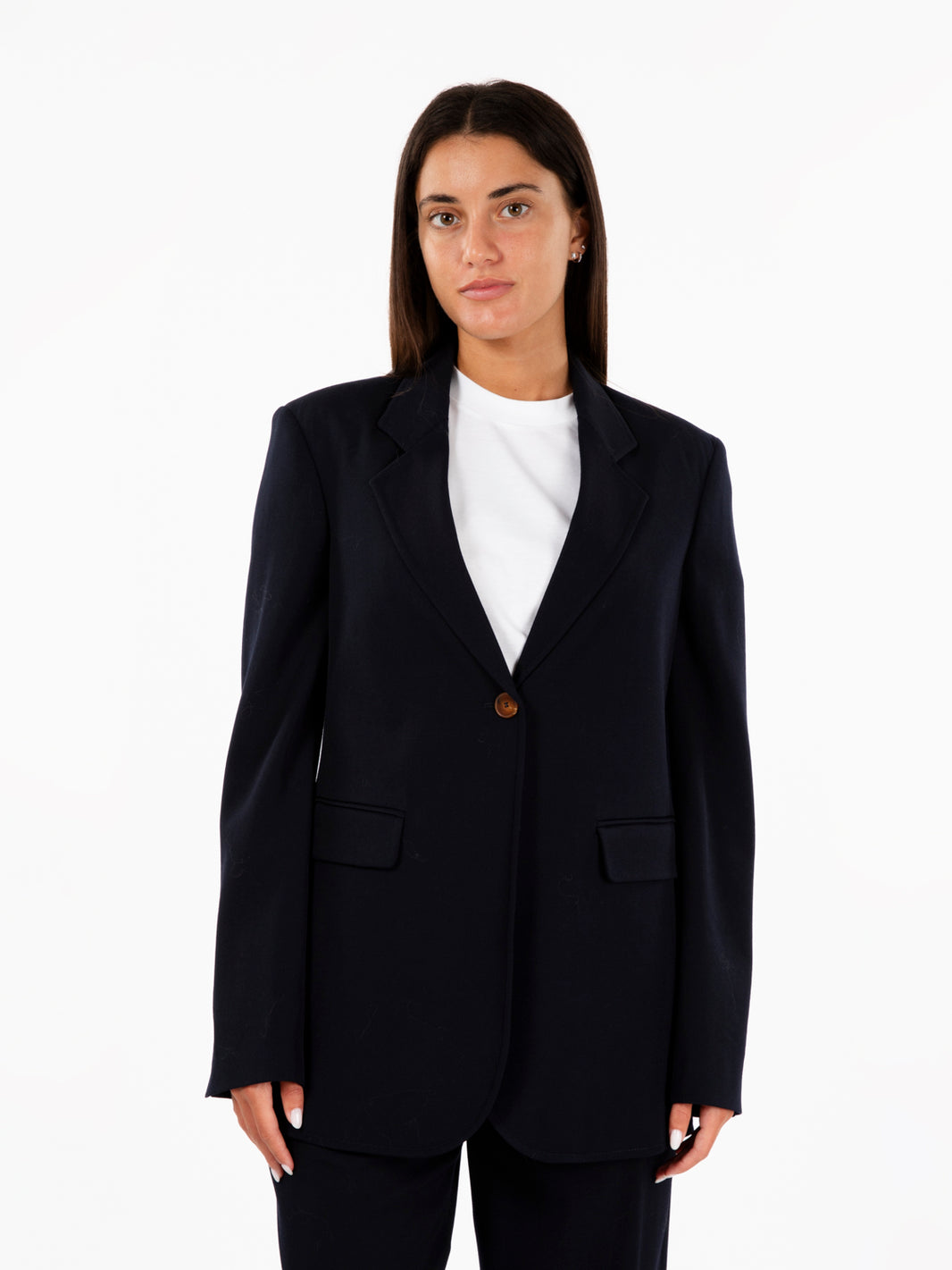 Wool blazer with night pockets