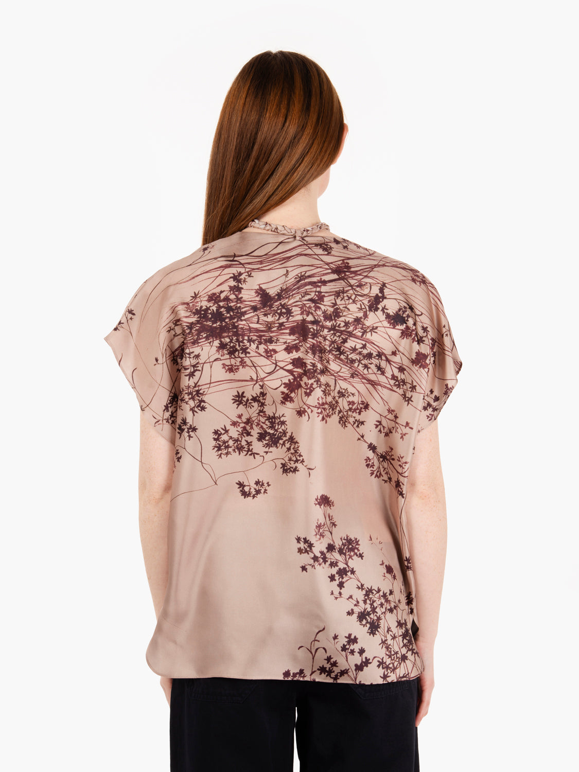 Blusa fantasia corallo scollo a V cipolla