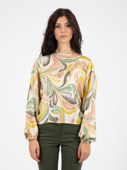 ALYSI - Blusa marble cipria