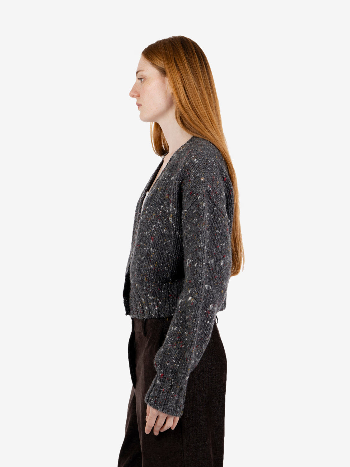 Charcoal cropped cardigan