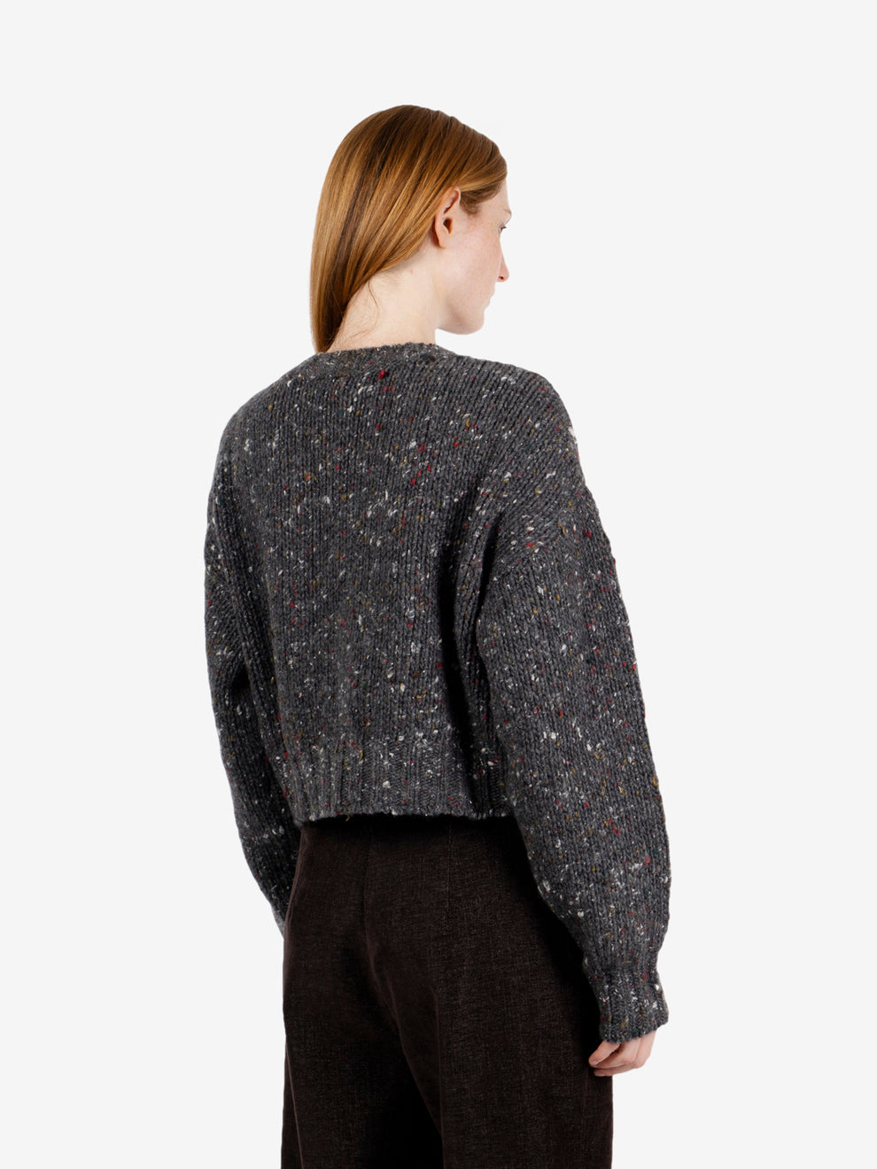 Charcoal cropped cardigan