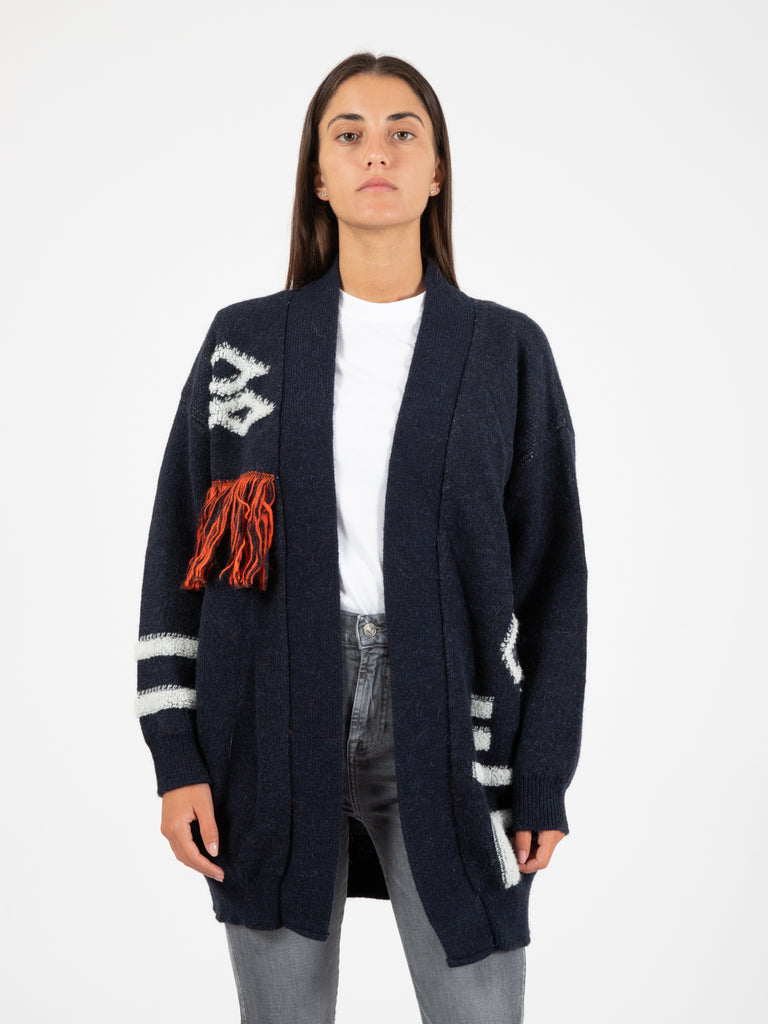 ALYSI - Cardigan native tricot inchiostro