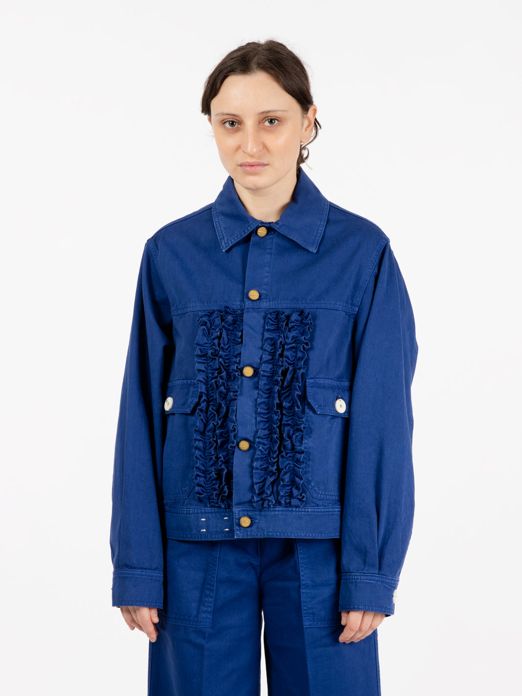 Giacca sporty gabardin inchiostro